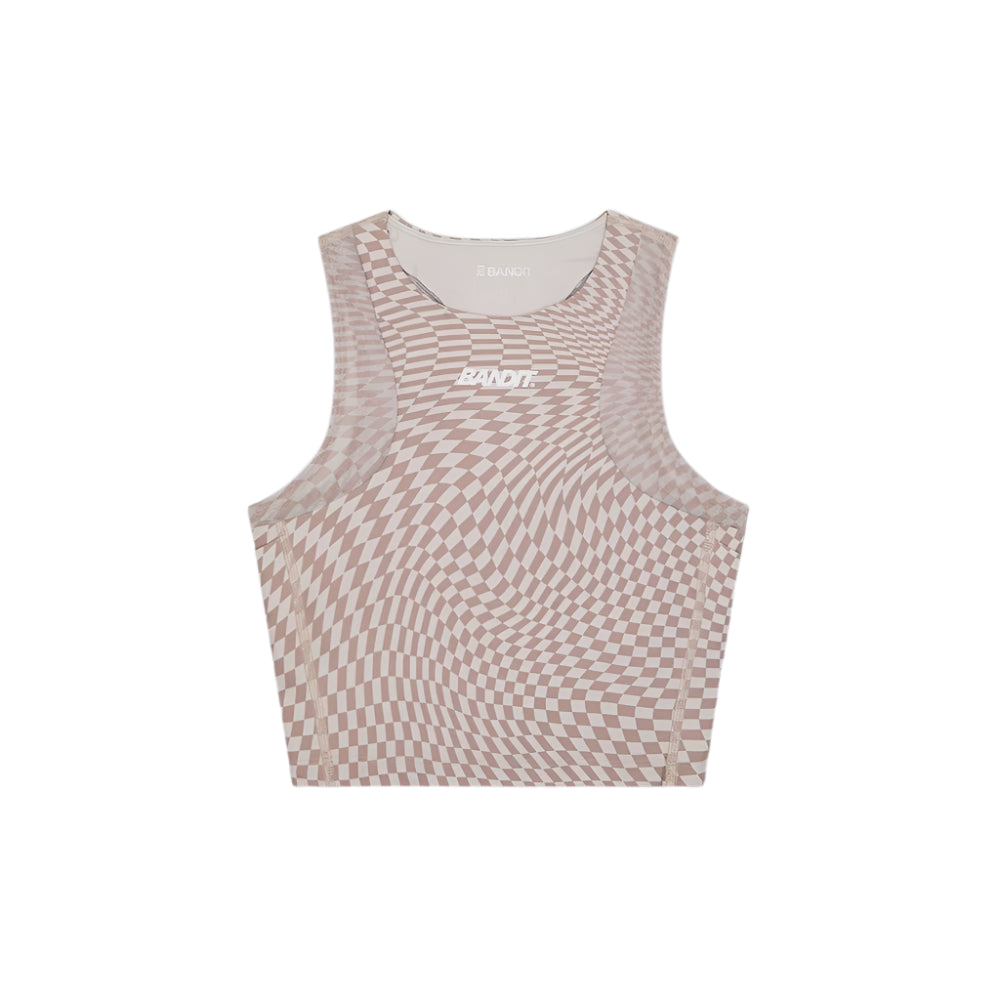 Bandit Running - Stamina Crewneck Race Crop with Mesh