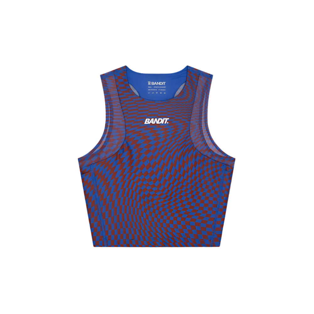 Bandit Running - Stamina Crewneck Race Crop with Mesh