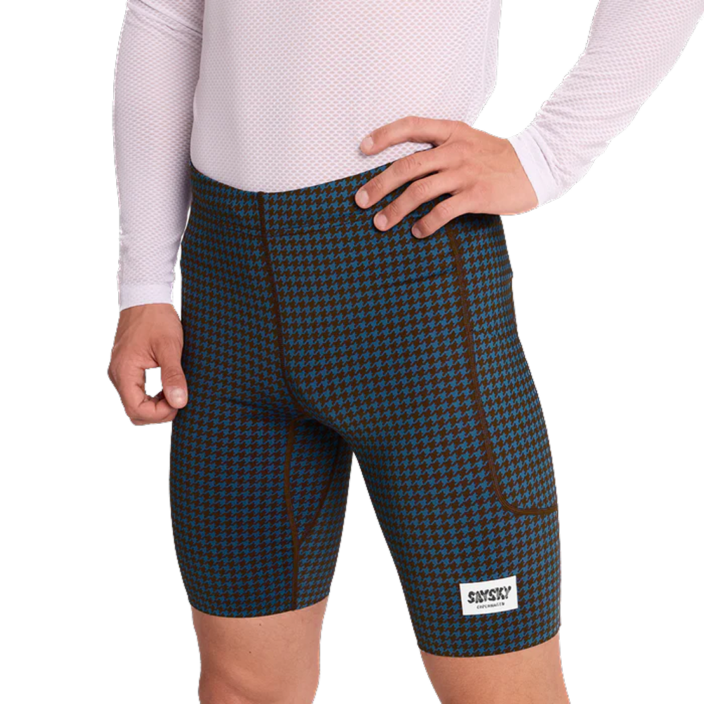 SAYSKY - Men's Houndstooth Combat+ 9" Short Tights