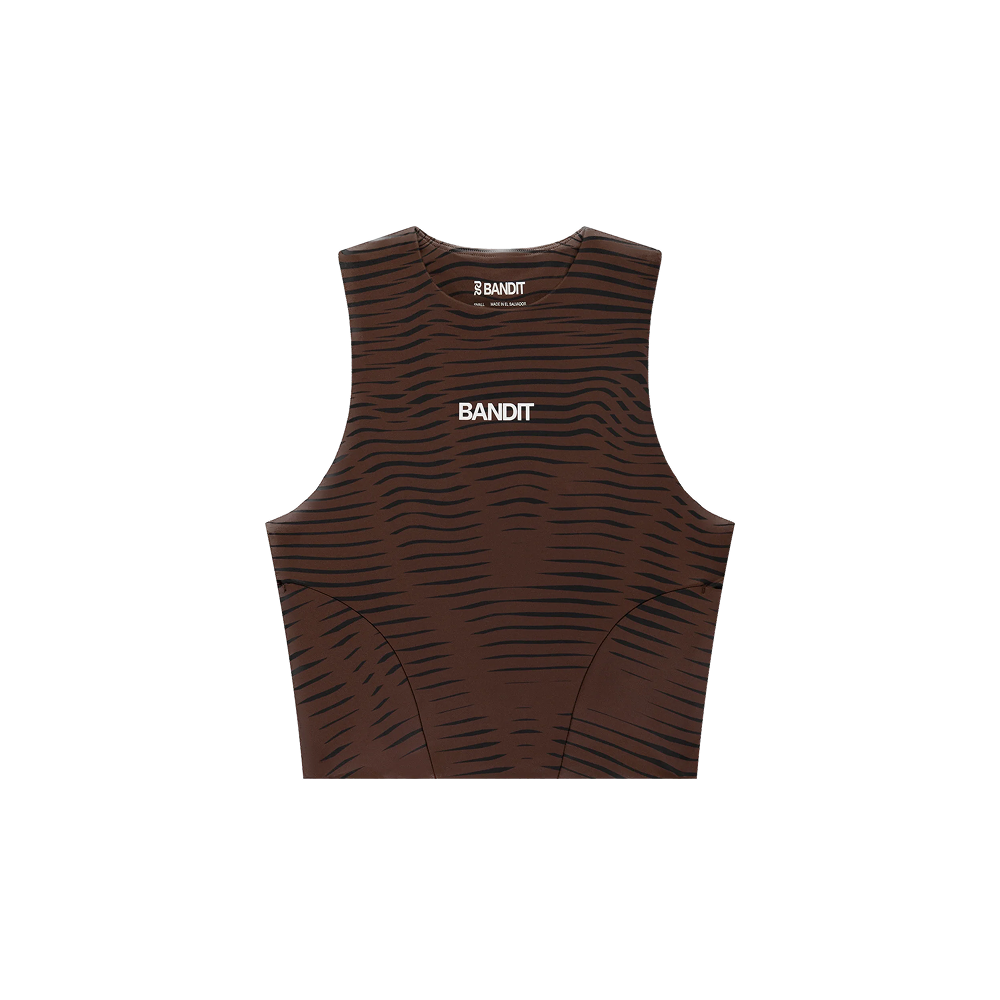 Bandit - Women's Stamina™ Race Crop - Organic Stripe Cacao