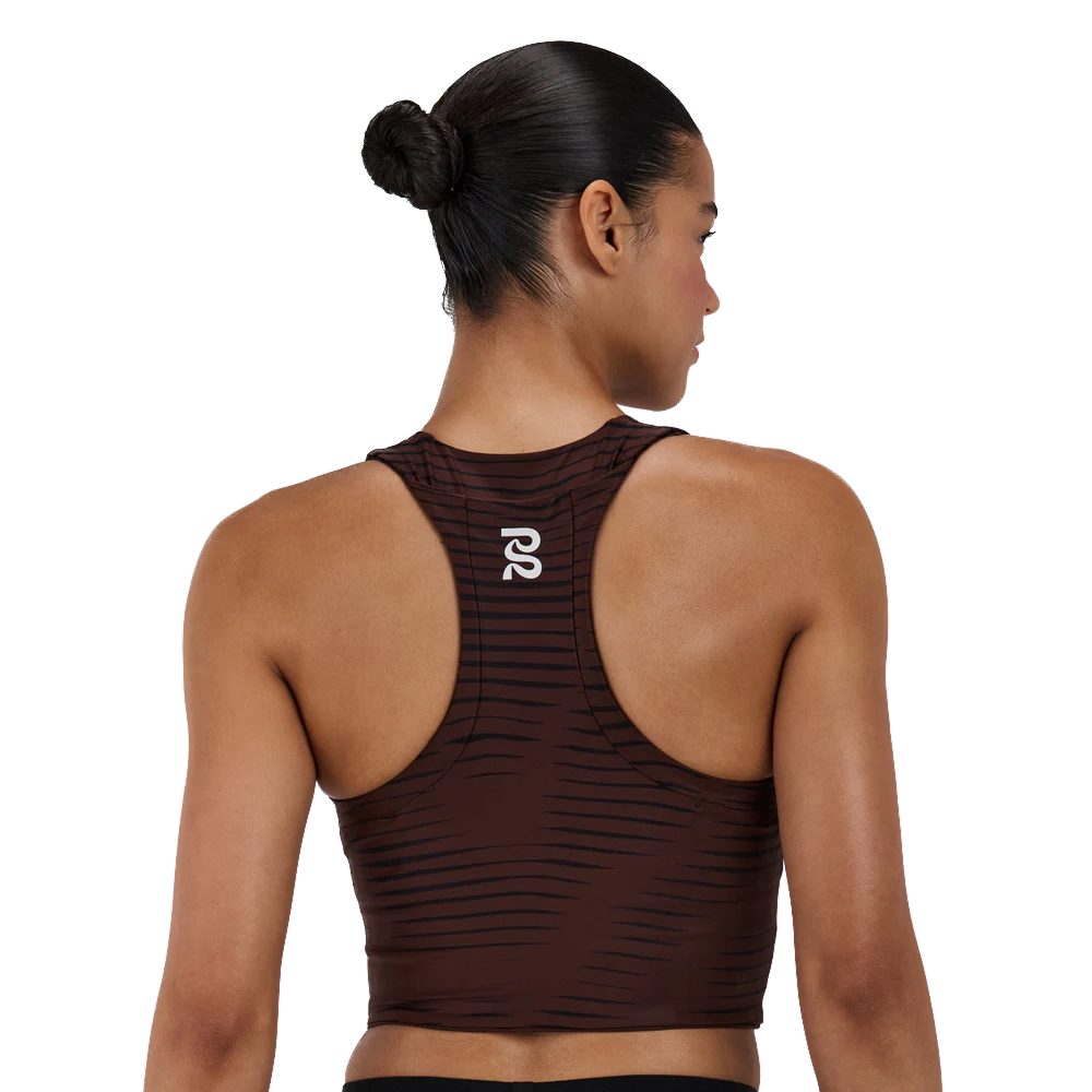 Bandit - Women's Stamina™ Race Crop - Organic Stripe Cacao