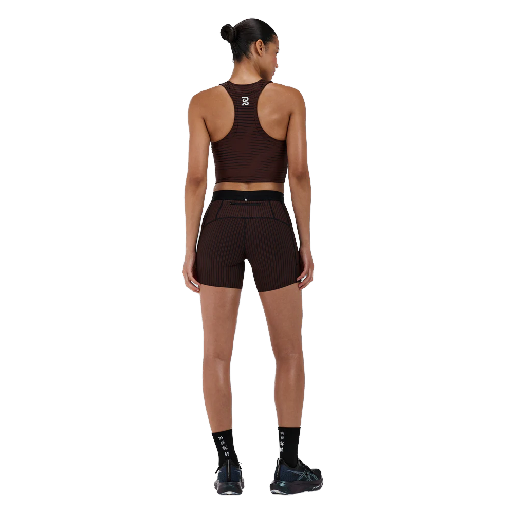 Bandit - Women's Stamina™ Race Crop - Organic Stripe Cacao