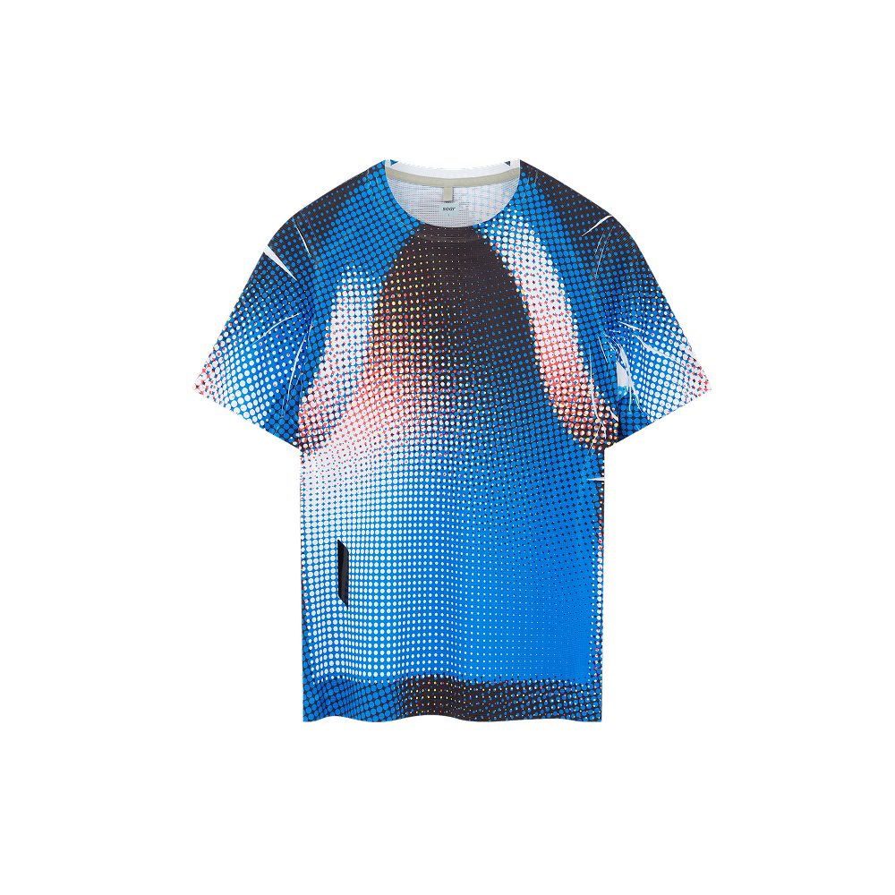 Soar - Women's Printed Tech T (Blue/Black Dots)