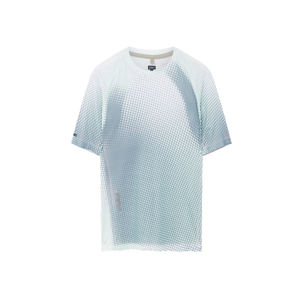 Soar - Men's Printed Tech T (Grey/Sage Dots)