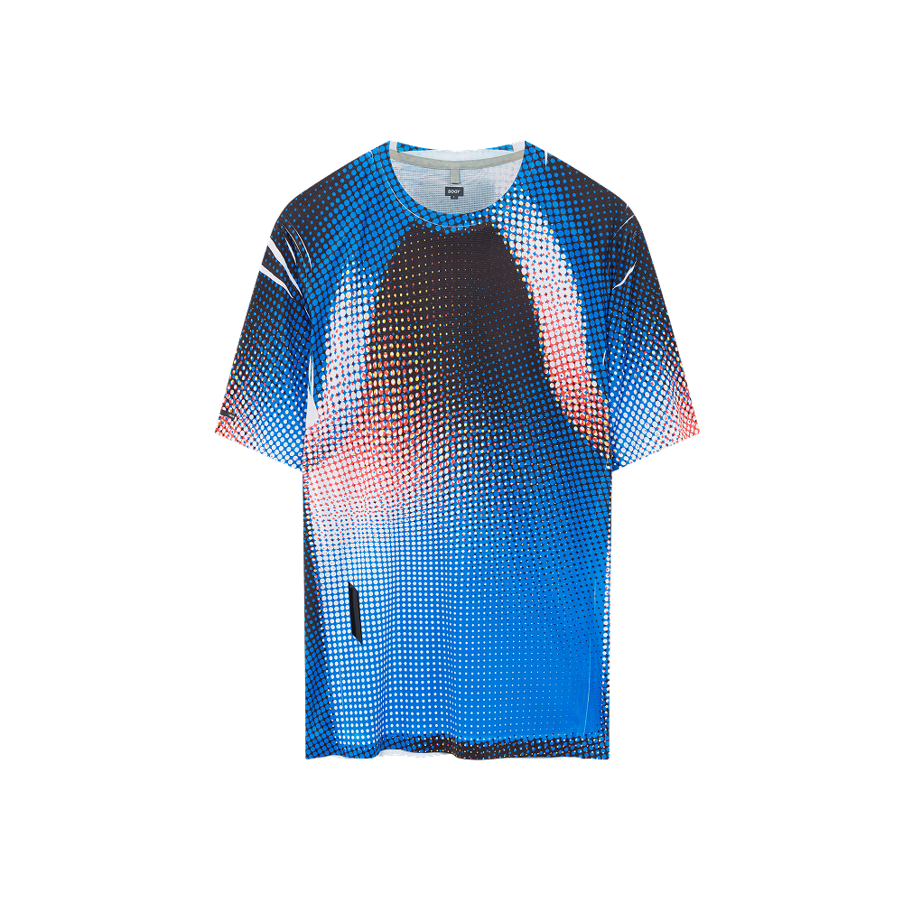 Soar - Men's Printed Tech T (Blue/Black Dots)