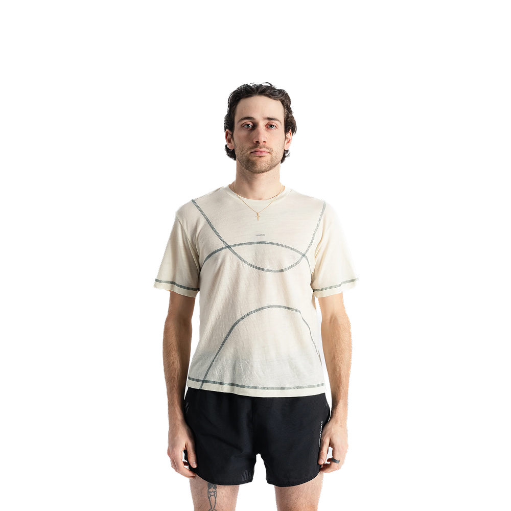 TIEMPOS - Merino Wool Spotted T-Shirt