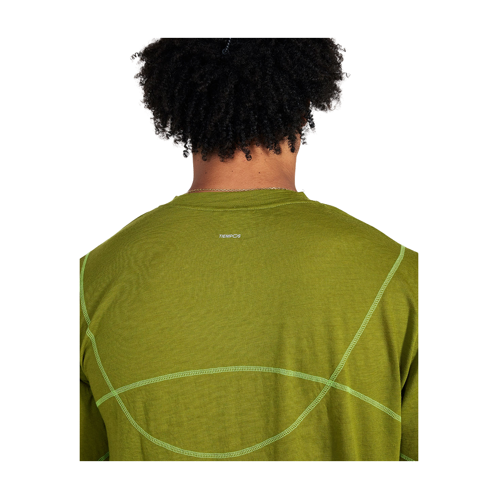 TIEMPOS - Merino Wool Spotted Long Sleeve T-Shirt
