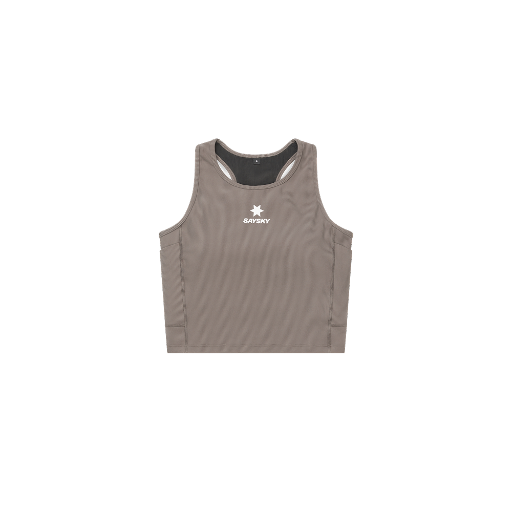 SAYSKY - Women's Combat Rib Crop Top - Taupe