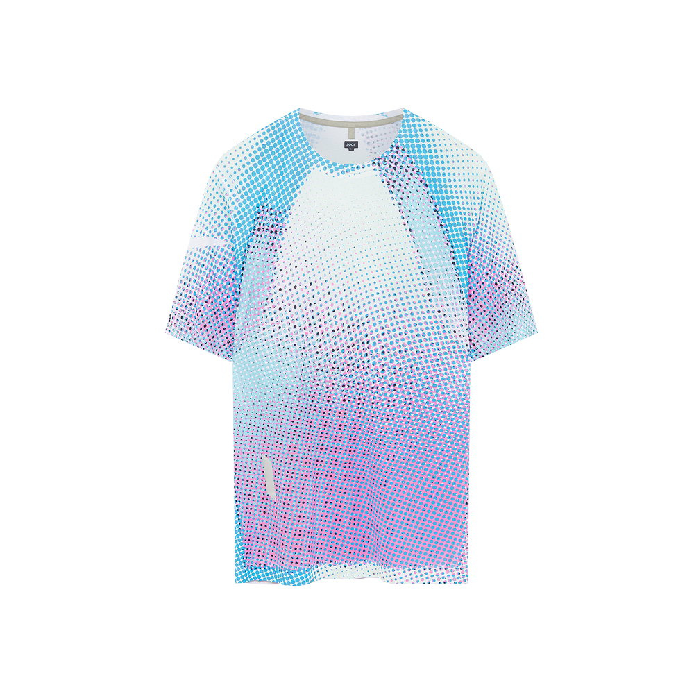 Soar - Men's Printed Tech T (Blue/Magenta Dots)