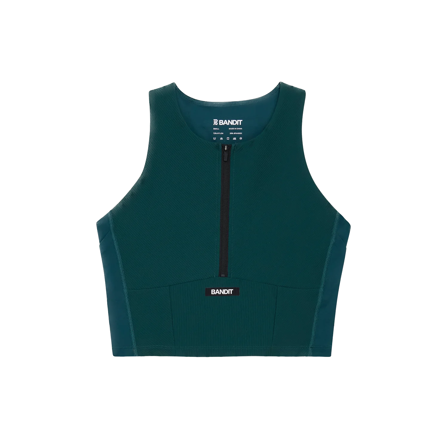 Bandit Running - Women's Cadence™ Zip Front Race Crop - Pine