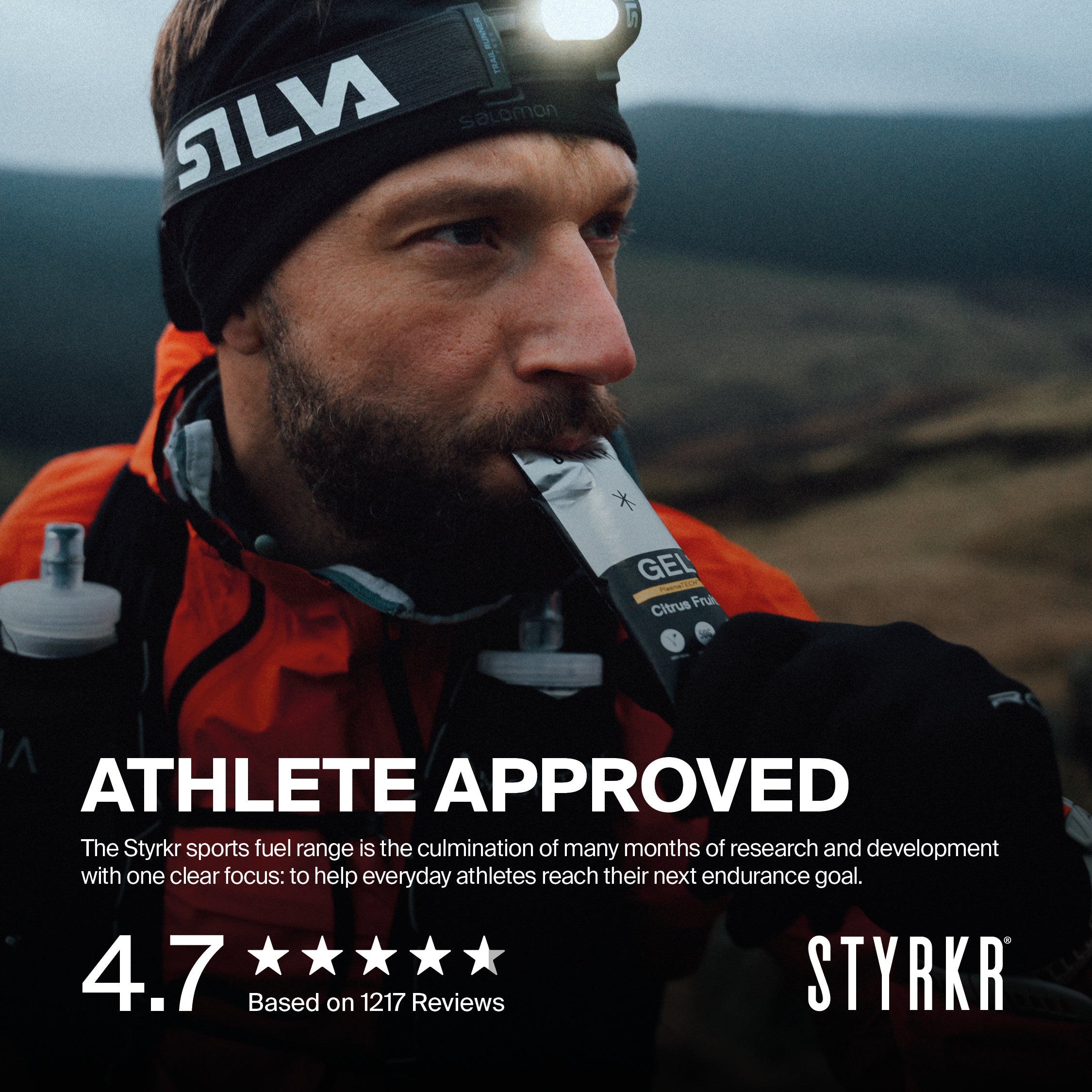 Styrkr - GEL50 Dual-Carb Energy Gel - Citrus Fruits (Single 50g Gel)